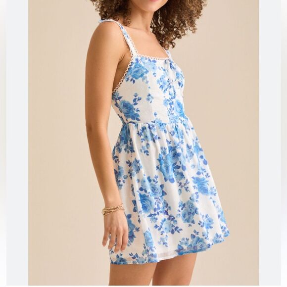Altar'd State Blue Floral Sundress Mini - Picture 4 of 8